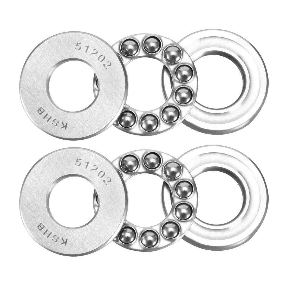 uxcell 51109 Thrust Ball Bearings 45mm x 65mm x 14mm Chrome -17