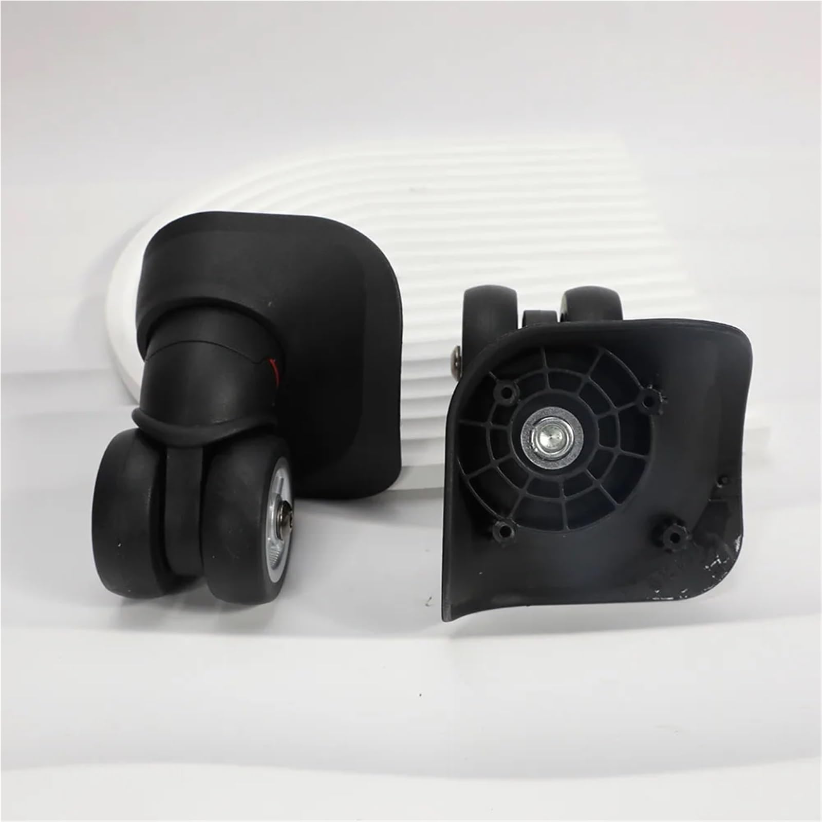 Ruote di ricambio per valigie Parti di carrello in gomma per scatola doganale valigia universale girevole a 360 gradi per riparazione valigia, Nero piccolo, 3set, Classico