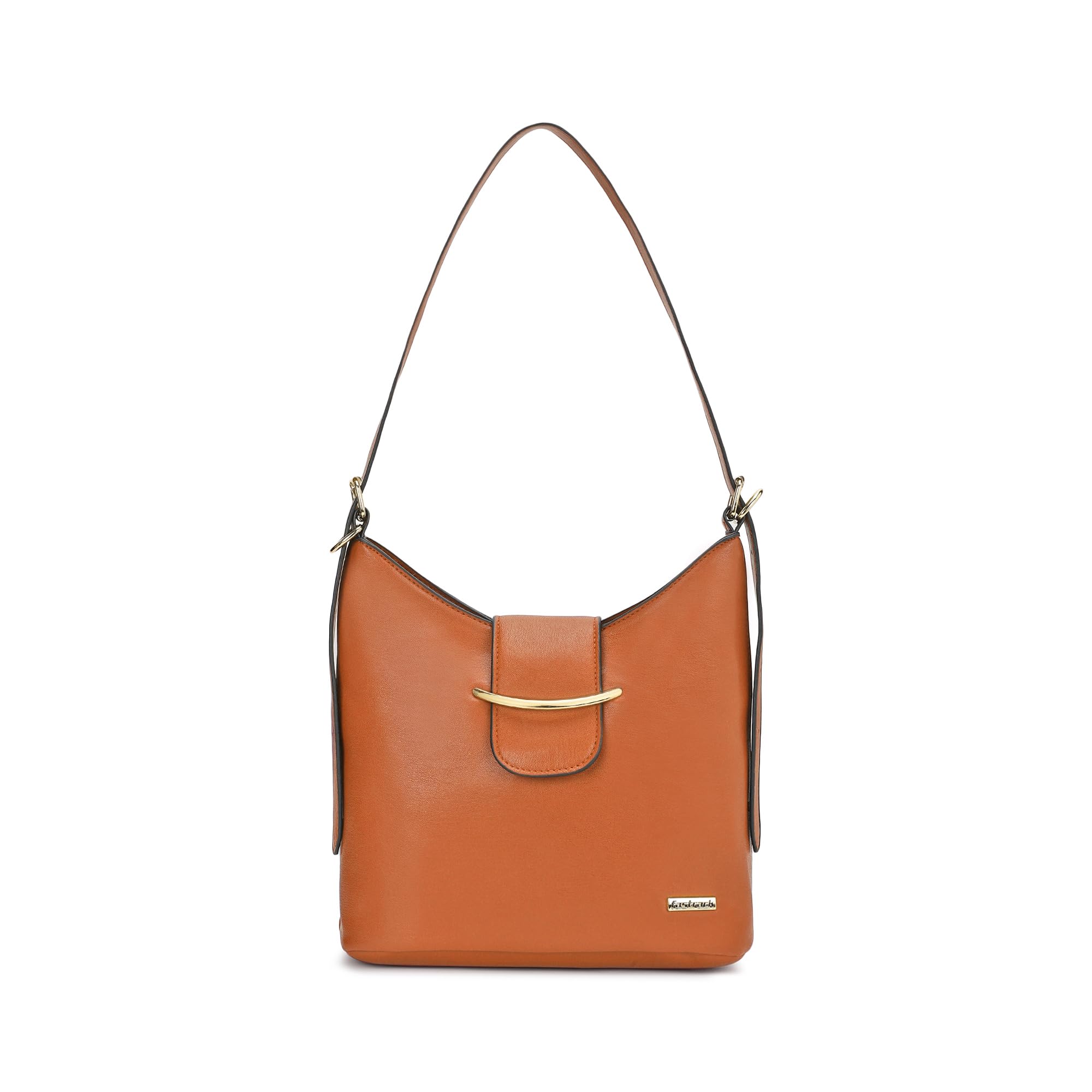 Solid Hobo Bag For Women, Girls and Ladies with Adjustable Sling Straps | Shoulder Bags | Ladies Purse Handbag | Shoulders For Casual Carry, Tan-image-0