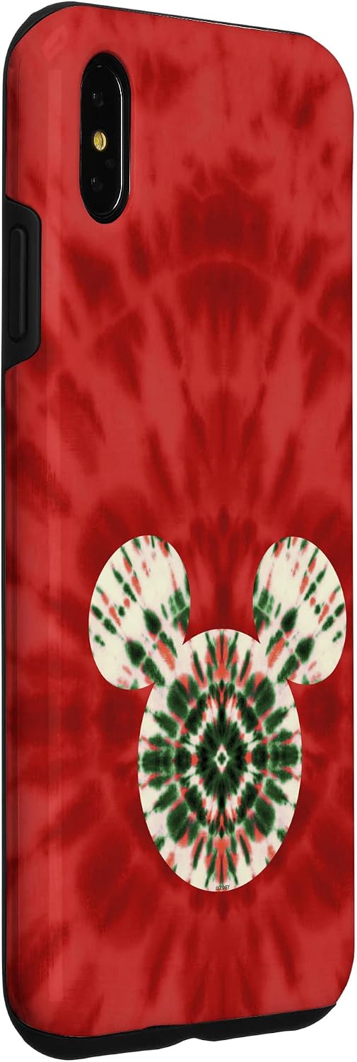 Disney Mickey Mouse Head Christmas Holiday Tie-Dye Retro Case for iPhone XS Max
