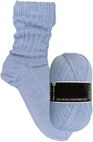 Miniatura 10 de Yarn Ave Opal Uni - Hilo para calcetines de 4 capas, 75% lana, 25% poliamida, hilo teñido sólido para calcetines de punto y ganchillo, suéteres 3.53