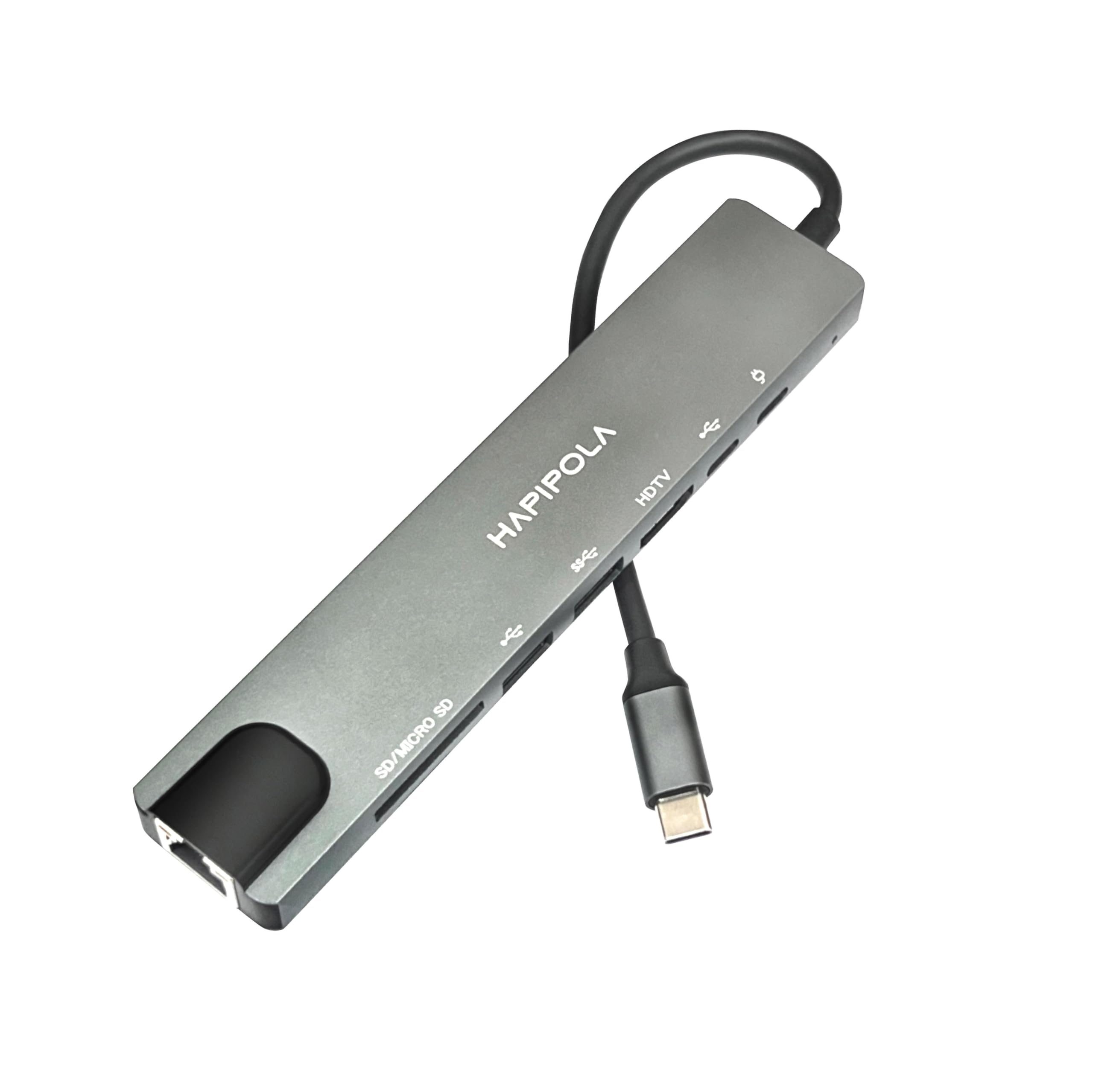 HAPIPOLA USB C HUB 3.0 for Type-c Port,8 in 1 Adapter for pc Accessories with USB-C 4K HDMI SD/TF Ethernet Adaptor HUB for Tablet PC Phone,Compatible with Laptop iPad iPhone MacBook Pro, Chrome Book (B0D6Z426XS) Amazon Price History, Amazon Price Tracker