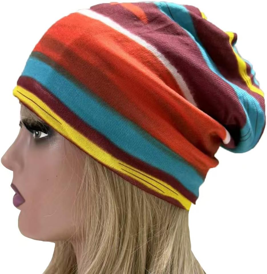 Slouchy Beanie Hat, Breathable Quick Dry Sleep Cap, Thin Skullies Beanies Soft Running Bonnet for Men Women image 2