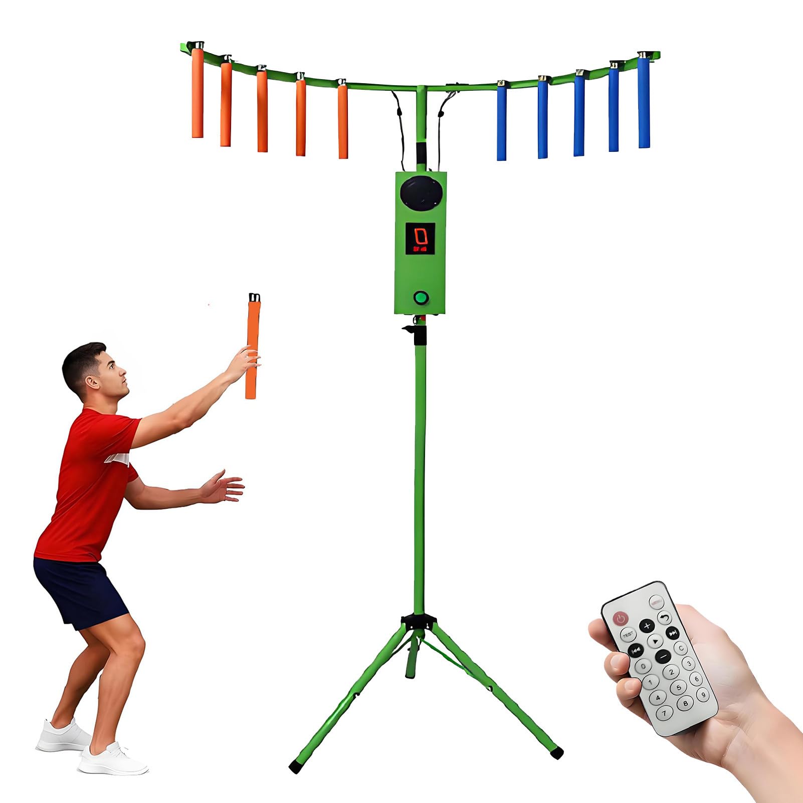 EpyGnom Hand Eye Coordination Catching Stick Game with Extendable tripod, Adjustable Speed Arcade Game Machine, Catching Stick Arcade Game for Rental, Party, Events, Carnivals, Bars Green