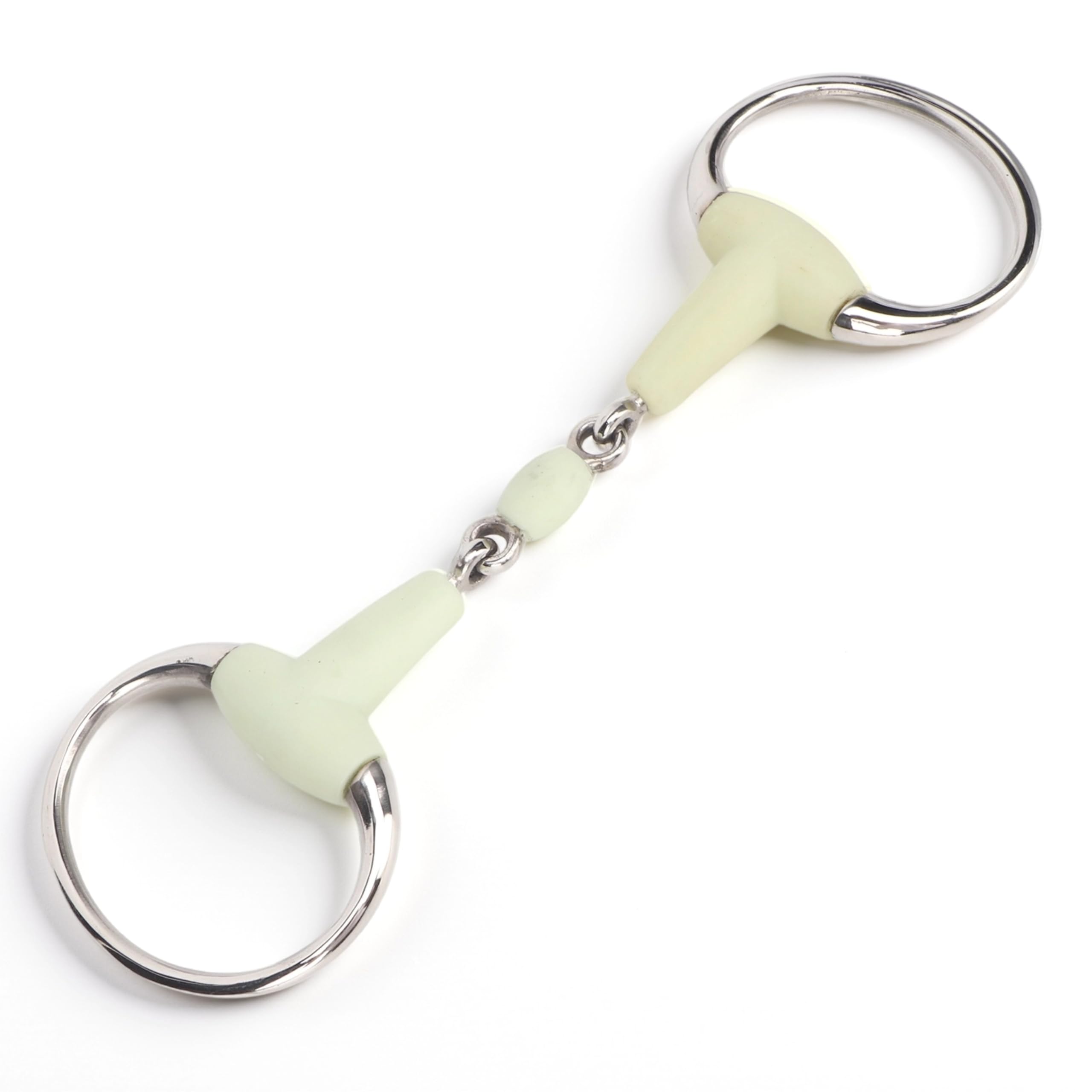 BONKZEBU Stainless Steel Horse Bit AppleFlavor, Rubber Wrapped Horse Mouth Snaffle Bit for Hours Training Racing, Happy Mouth Bits for Horses, Rubber Wrapped Horse Bit