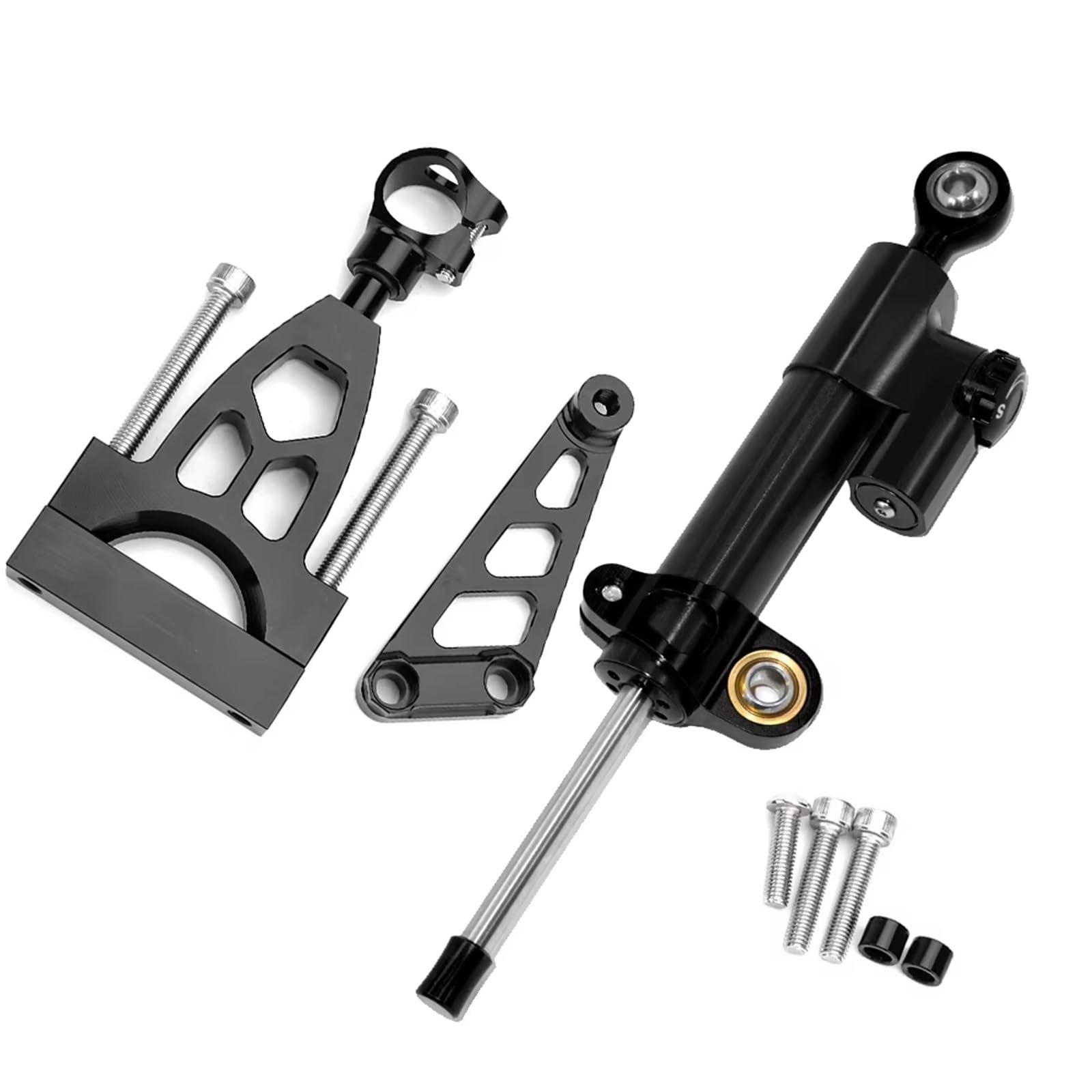 Compatible con CB400 para VTEC 1999-2004 2005 2006 2007 2008 2009 2010 Soporte De Amortiguador Estabilizador De Dirección De Motocicleta Amortiguador dirección