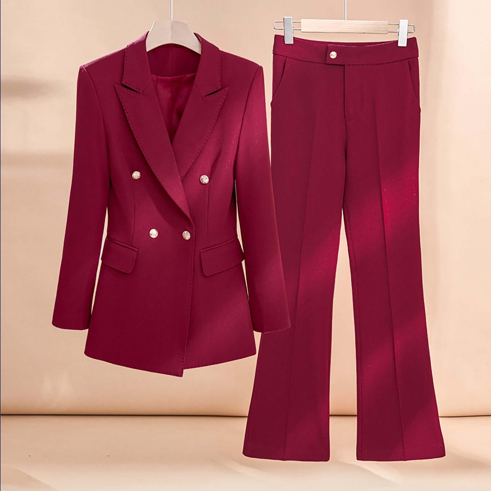 Traje de Pantalón Femenino Elegante para Entrevistas Conjunto Moderno de Dos Piezas Atuendo Profesional Diario