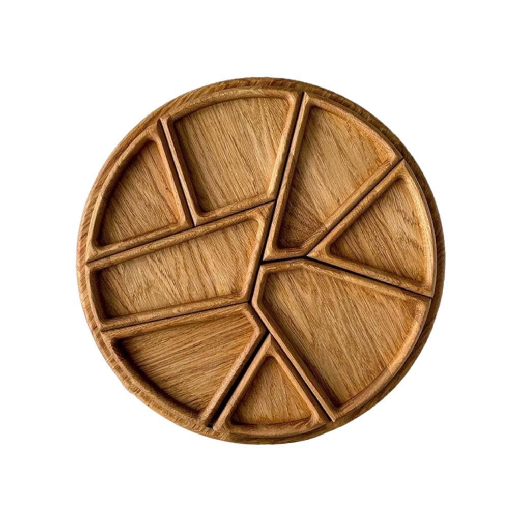 Serving Tray Wooden with Removable Dividers And Compartments for Appetizers Desserts Dinner Parties And Weddings.