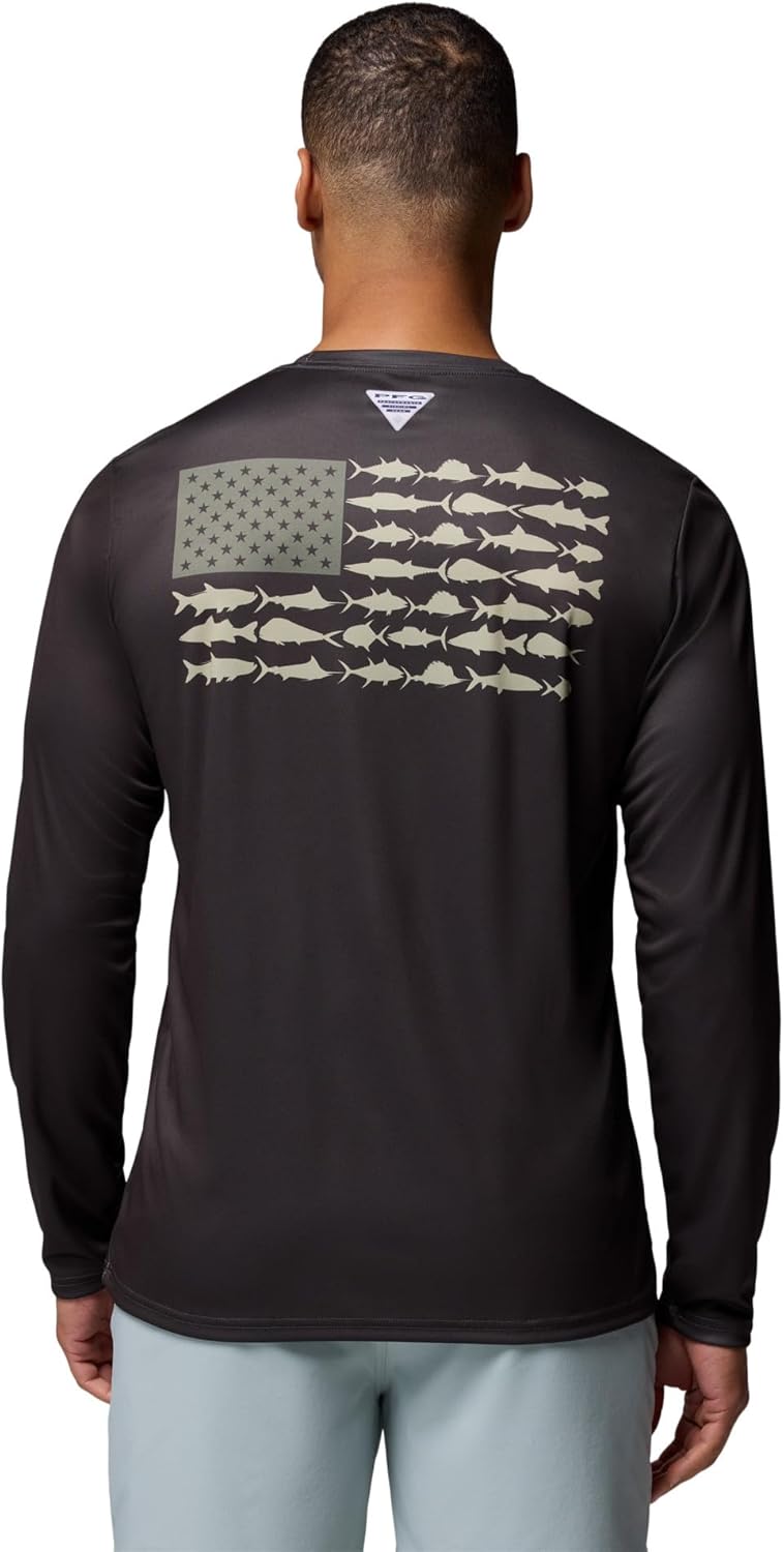 Columbia Men's Terminal Tackle PFG Fish Flag Long Sleeve Shirt Discontinued - Image 2