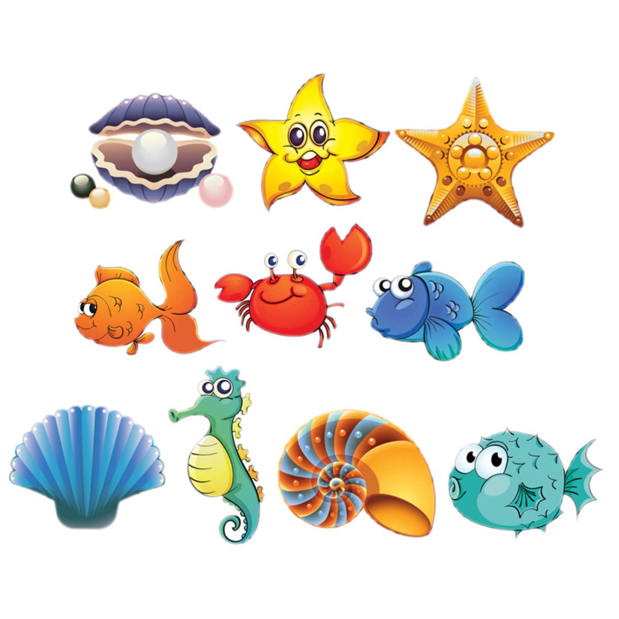 STOBAZA 2 Juegos Calcomanías Antideslizantes Bañera Animales Pegatinas Impermeables Decorativas