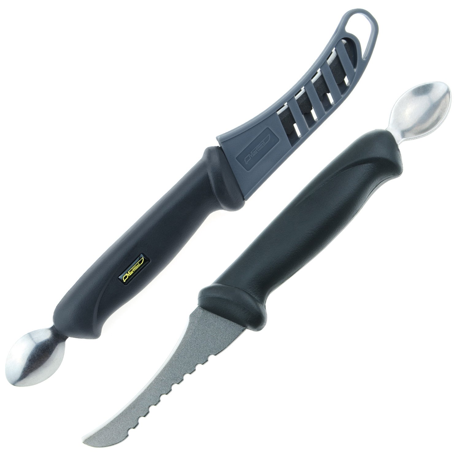 Marttiini Angel-Messer, Full-Tang Klinge, Martef beschichtet, 3 in 1 Fischmesser zum Entschuppen, Zerlegen & Ausnehmen - Fish Cleaner Knife 175019 C