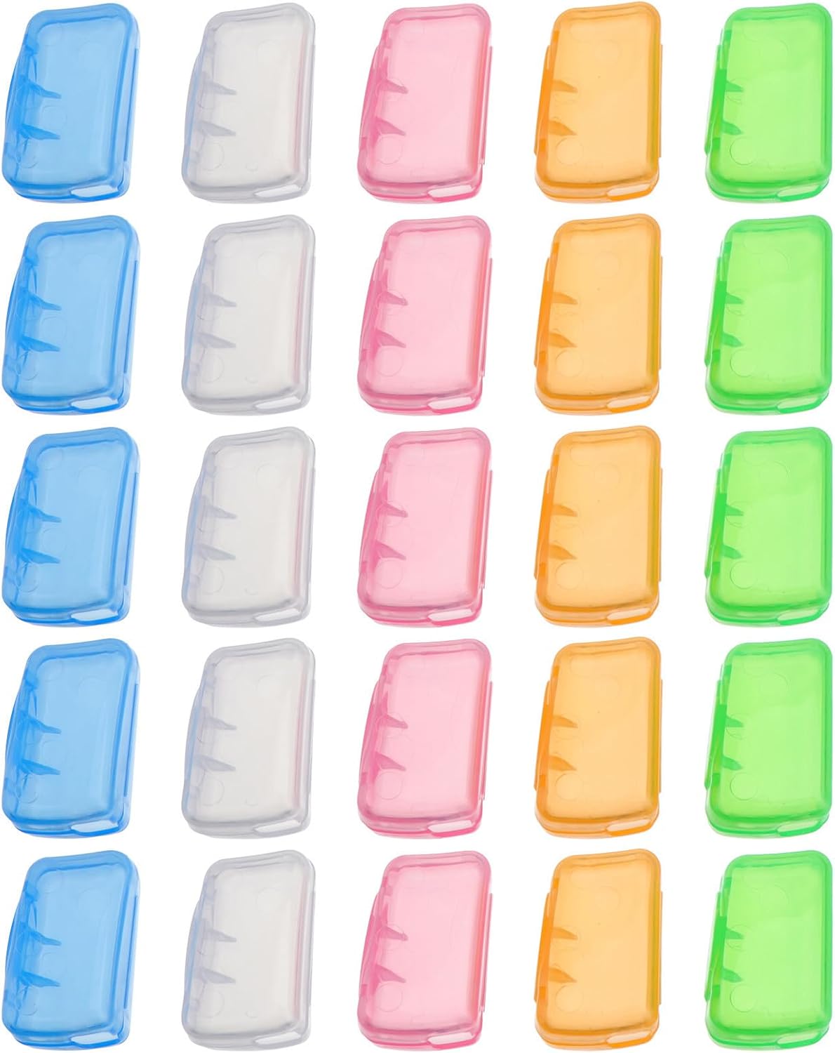 OSALADI 30pcs Toothbrush Head Cover Protective Case Plastic