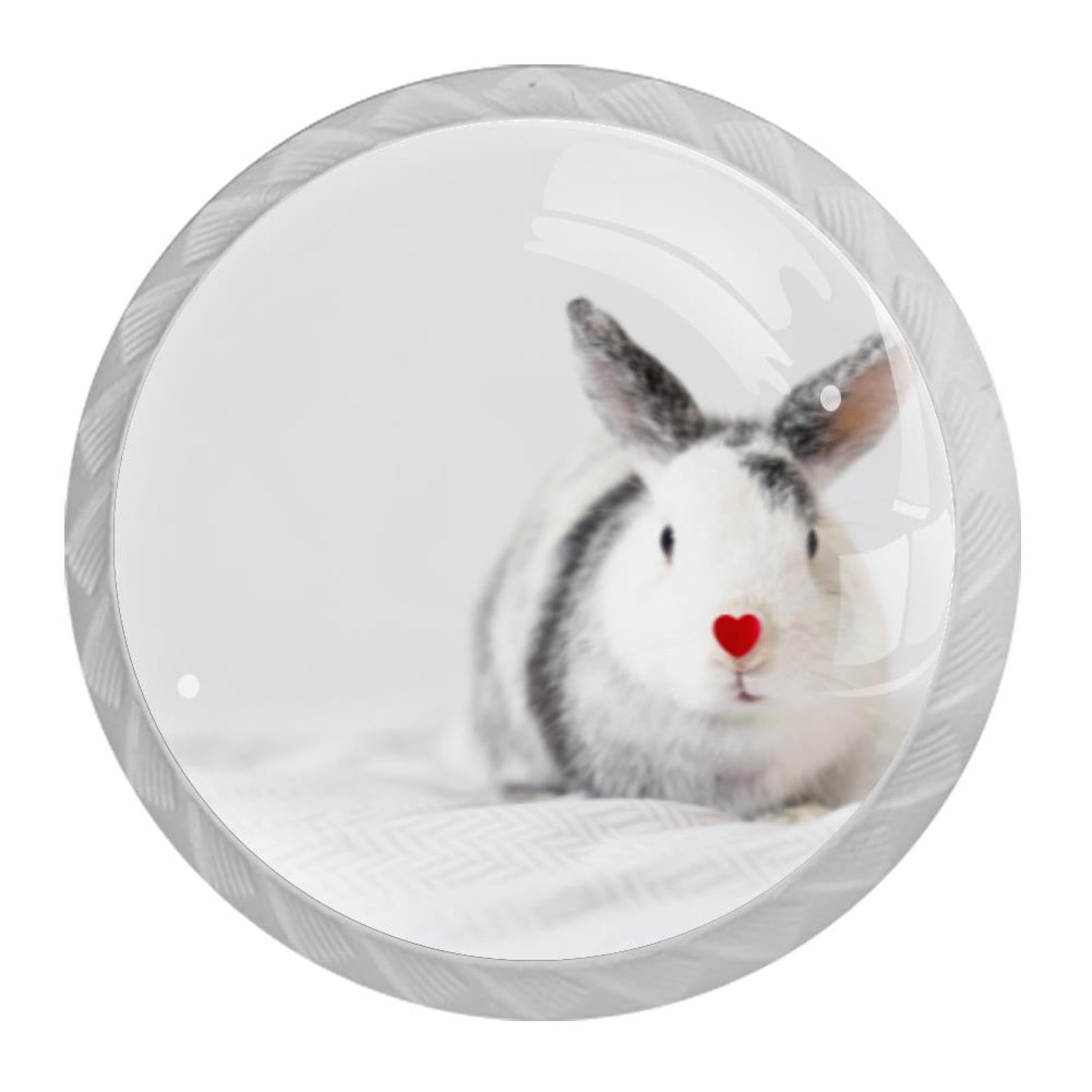 Tqmspg Multi18 4 Pieces Drawer Pulls Animal Bunny Rabbit Door Knobs Dresser Handles For Kitchen Wardrobe Cupboard Hardware Furniture