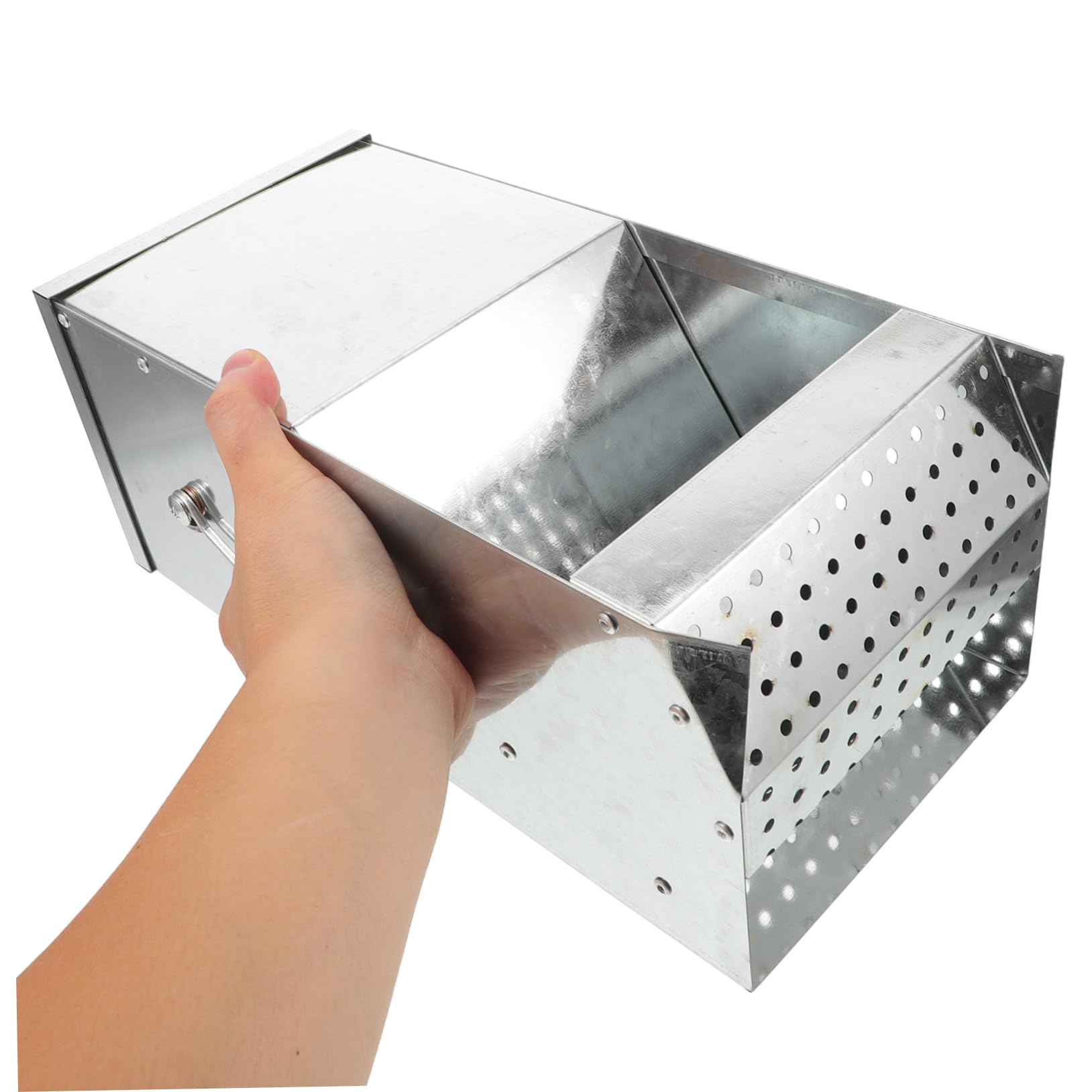 Sosoport Metall-futterschale mit Magnetdeckel und Doppelseitigen Haken Langlebiger Kaninchen Heu Futterspender für Käfige Vielseitig Montierbar Geeignet für Kaninchen Hamster Frettchen und