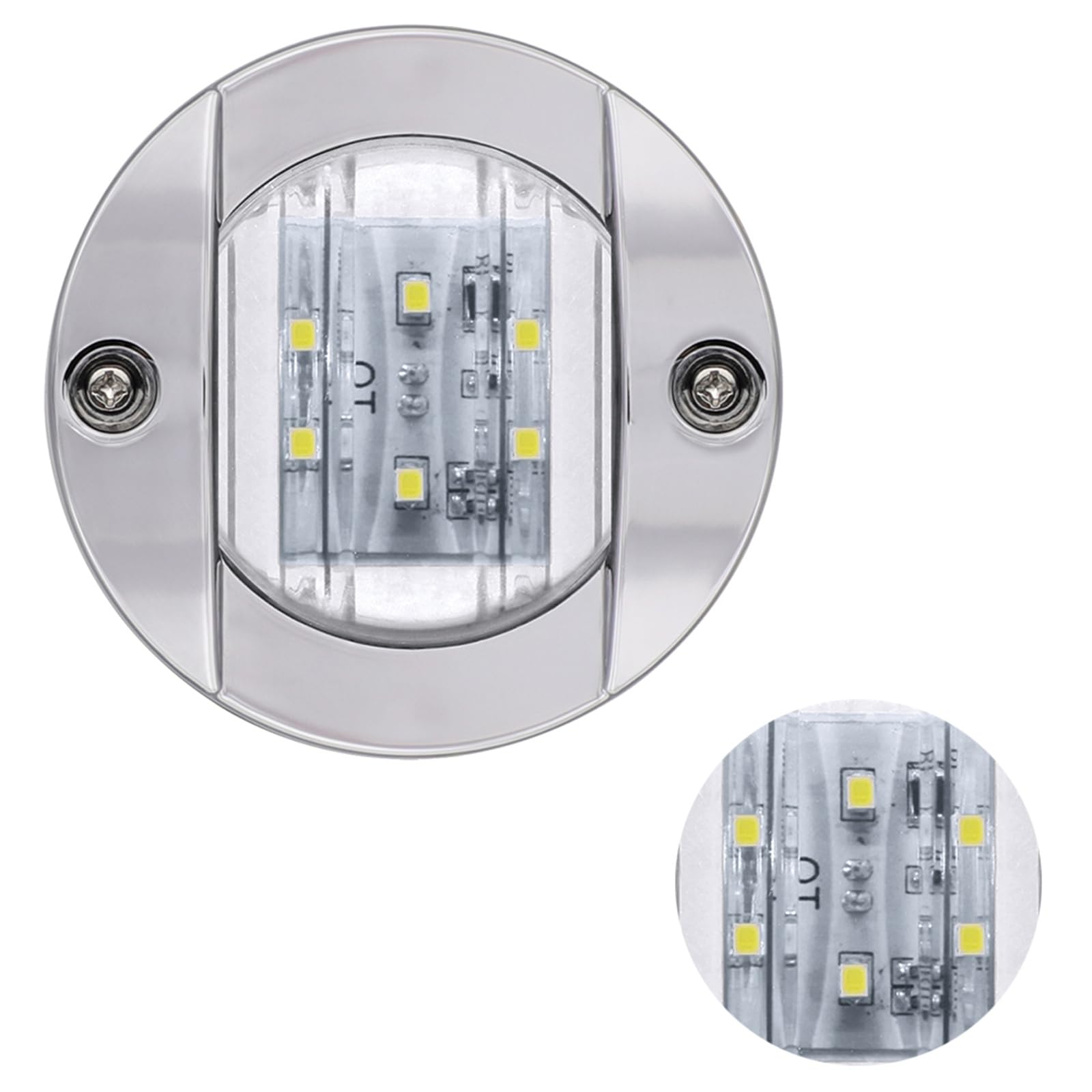 4x Bateau Lumière De Poupe 12V Feu De Navigation Rond Feu De Signalisation Pour Bateaux Pont Kayak Yacht Marine Ponton