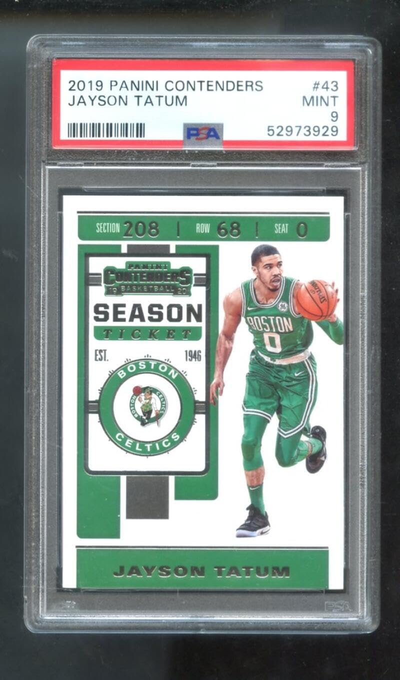 2019 Jayson Tatum Panini PRIZM CONTENDERS #43 PSA 9 MINT Boston Celtics NBA Basketball Graded Card