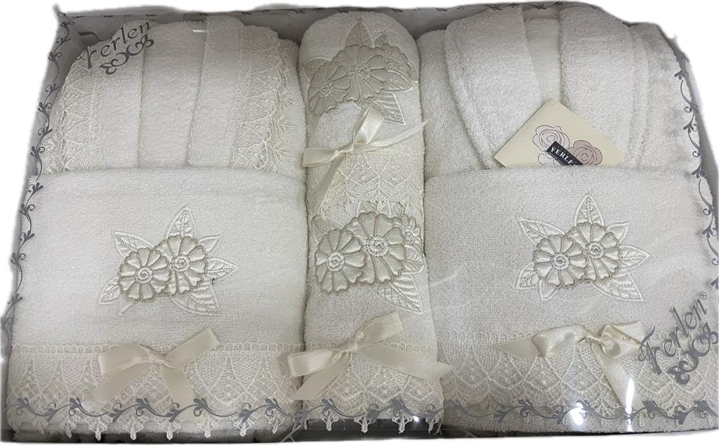 Completo Bagno Asciugamani Accappatoi Uomo Donna Set Idea Regalo Corredo Ferlen