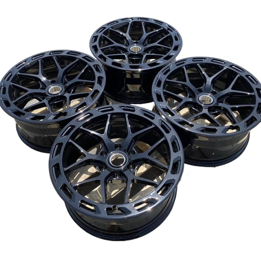 Llantas de aluminio monobloque 19 21 22 pulgadas Rueda de coche forjada negra brillante 6x139,7 Compatible con turismos