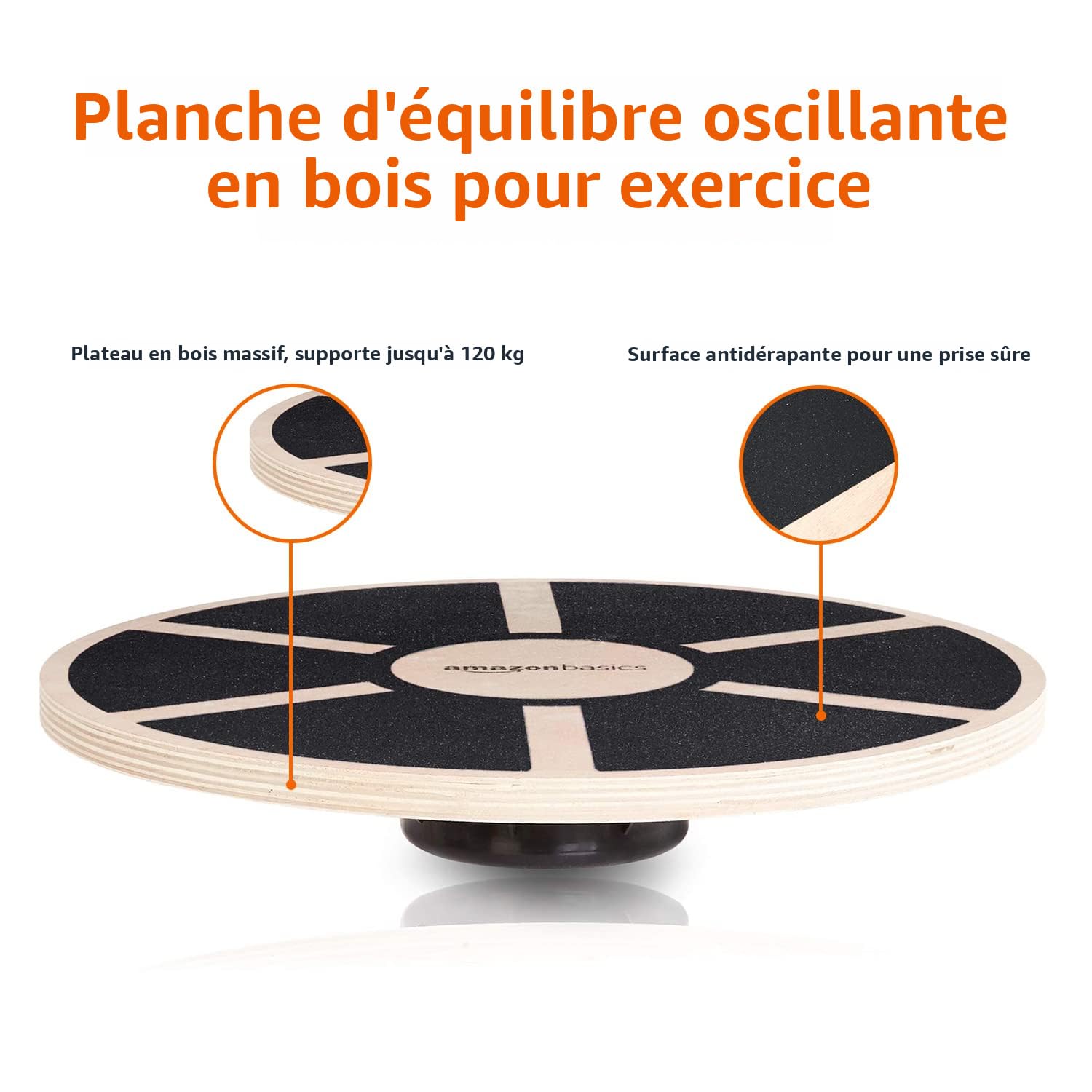 PLANCHE D'ÉQUILIBRE EN bois, entraîneur d'équilibre solide pour le PLANCHE D'ÉQUILIBRE EN bois, entraîneur d'équilibre solide pour le