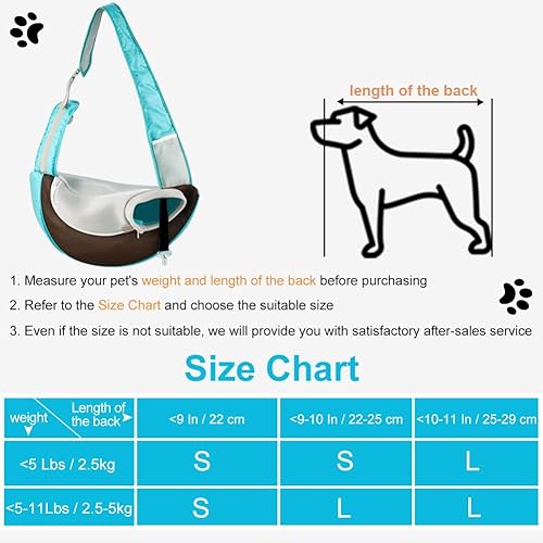 Miniatura 8 de FEimaX Transportador para perros y cachorros, bolsa para perros pequeños y gatos, malla transpirable, manos libres, con correa ajustable, para