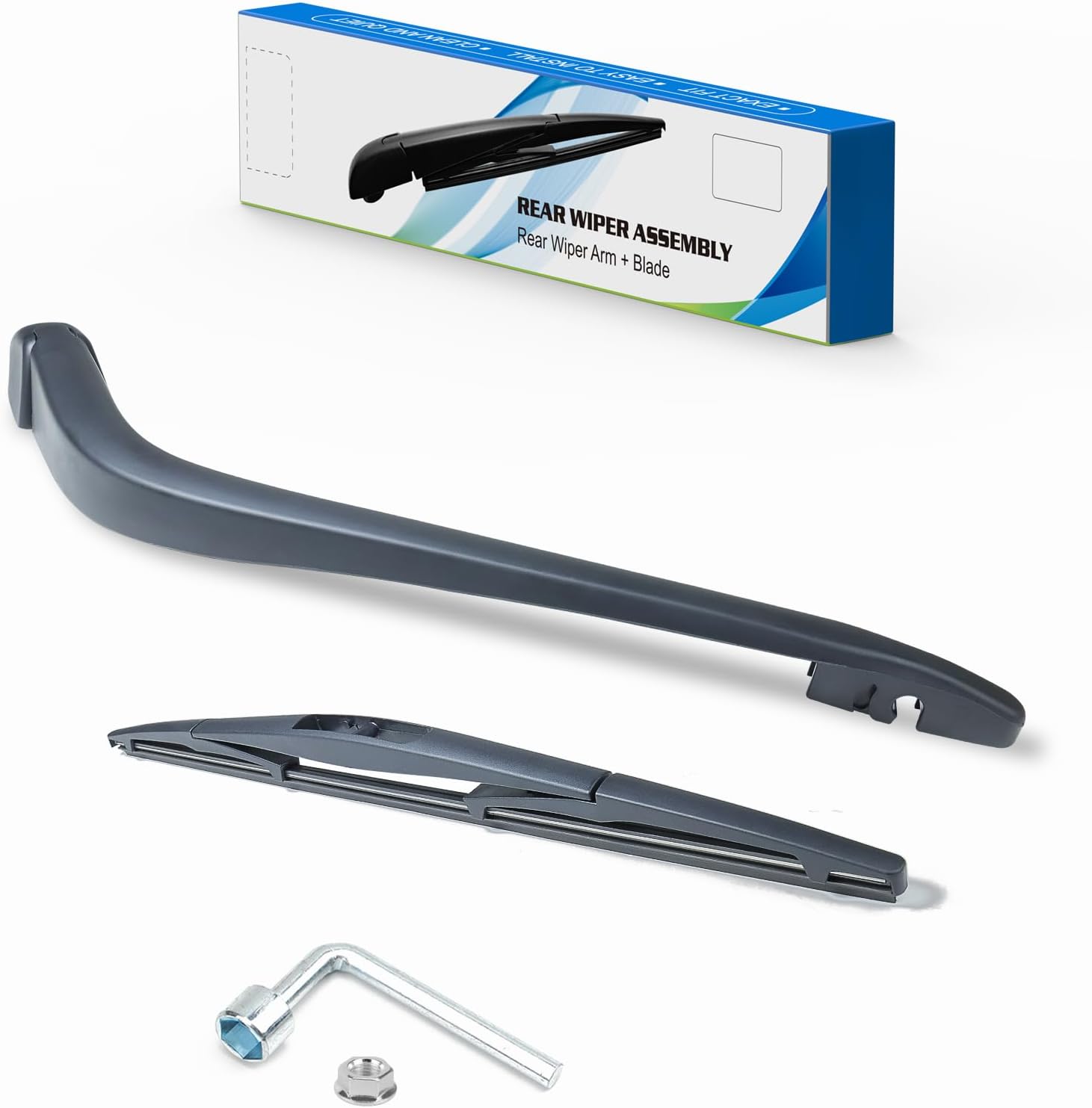 Rear Windshield Wiper Blade Arm Set Fit for Toyota Yaris MK 5-door Hatchback 2005–2013, Yaris 2000-2005 Echo 3D,5D Rear Wiper Arm Assembly