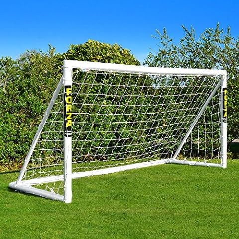 FORZA Fußballtor mit einem Klicksystem - das Fußball-Tor kann das ganze Jahr über bei jedem Wetter draußen Lassen Stehen | Fussballtore für Garten | Fussballtor Kinder (2,4m x 1,8m) Cover