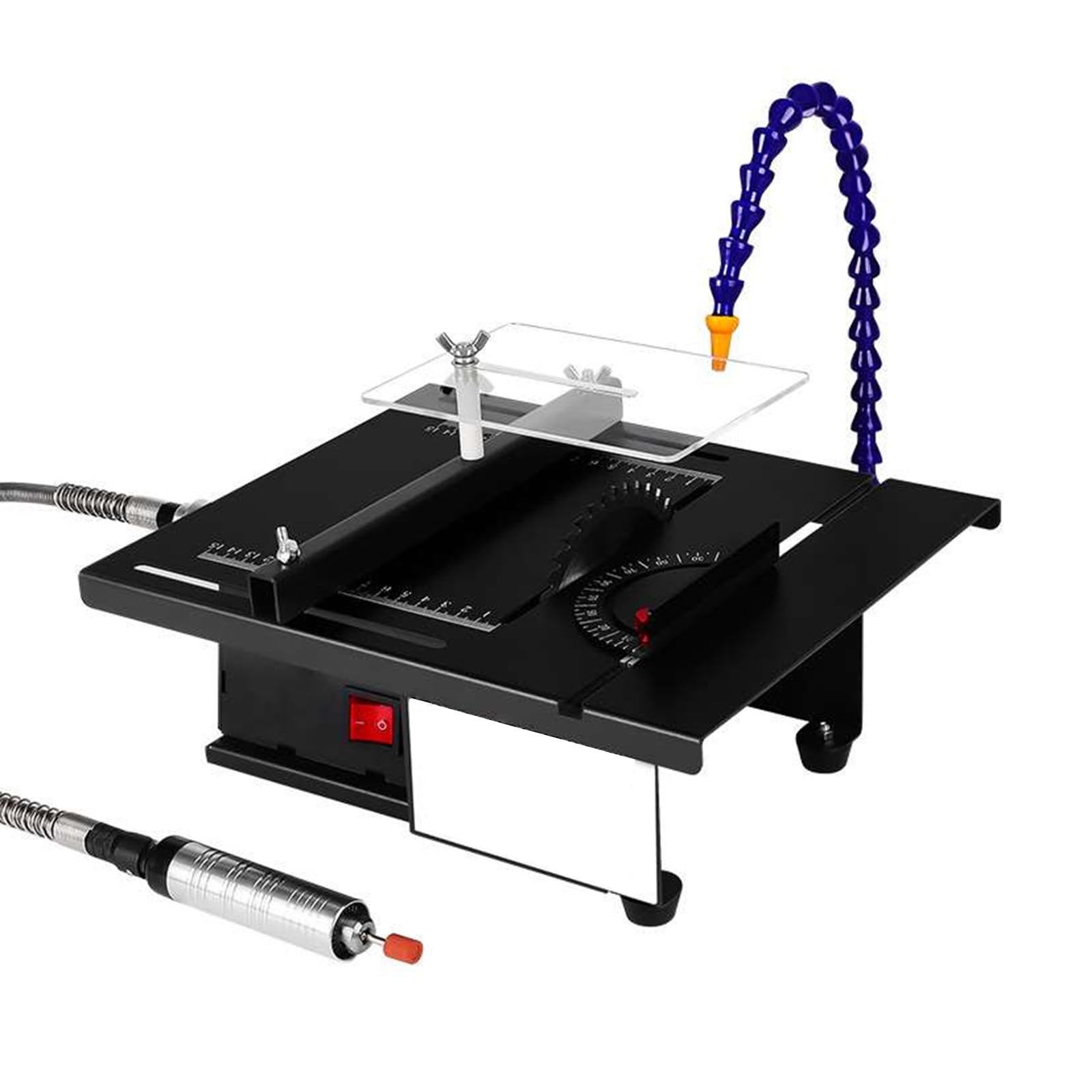 Mini Piła Stołowa Polerka Lapidarna Do Kamienia,Tokarka Stołowa 1800 W Piła Do Kamienia Lapidarna Polerka Buforowa,Mini Piła Stołowa Polerka Do Wyrobu Biżuterii Do Cięcia,Szlifowania,Grawerowania