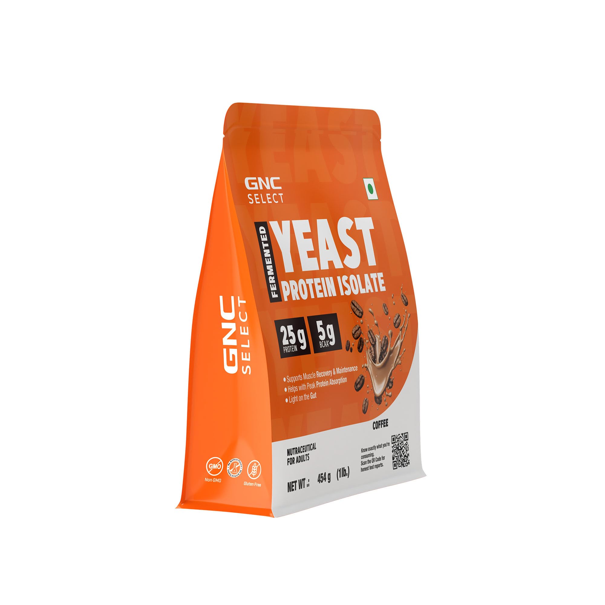 GNC Select Yeast Protein | 25g Protein, 5g BCAAs | Fermentation-Grown | Added Protease | Non-Dairy, 100% Veg, No Added Sugar | Digestive Support | Coffee, 1lbs — Amazon image 8