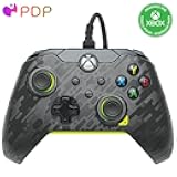 PDP Wired Xbox Gaming Controller: Gamepad Licensed for Xbox Series X|S, Xbox One, PC, Audio Controls, 8ft Cable, 3.5mm jack, Mappable Buttons/Triggers, Companion App: Electric Carbon Grey/Yellow