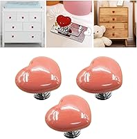 Vista 7 de Love Heart - Botón de inodoro con forma de corazón, botón de repuesto para inodoro, sin necesidad de perforar agujeros, pomos de cajón, decoración