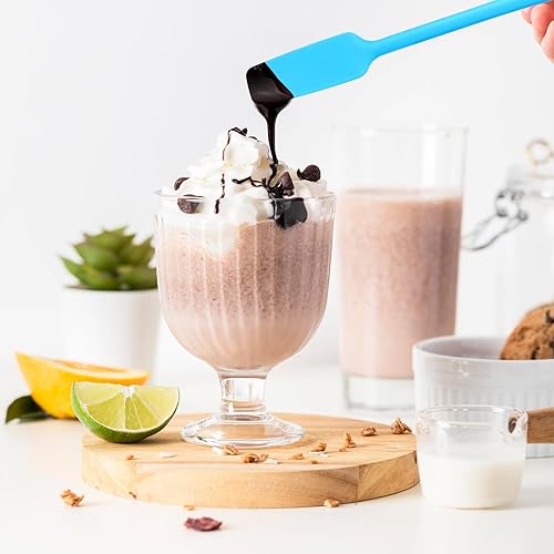 Miniatura 5 de 3 espátulas raspadoras de tarros, espátulas de silicona de mango largo, espátula de goma pequeña de silicona, espátula fina, espátula de silicona