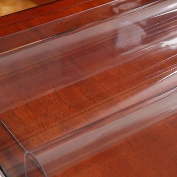 2mm Clear Plastic Table Cloth Multi Size PVC Cover Transparent Strong Waterproof Protector Mat Tablecloth 50x100cm