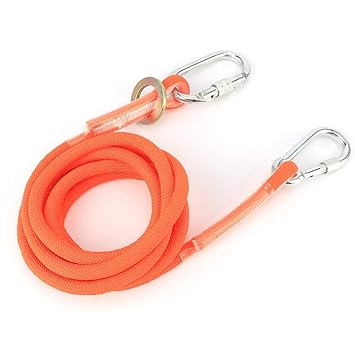 Aerial Work Protective Rope, Outdoor Construction Insurance Lanyard Small Buckle Rope Durable Fall Protection Lanyard for Power Construction for Aerial Work