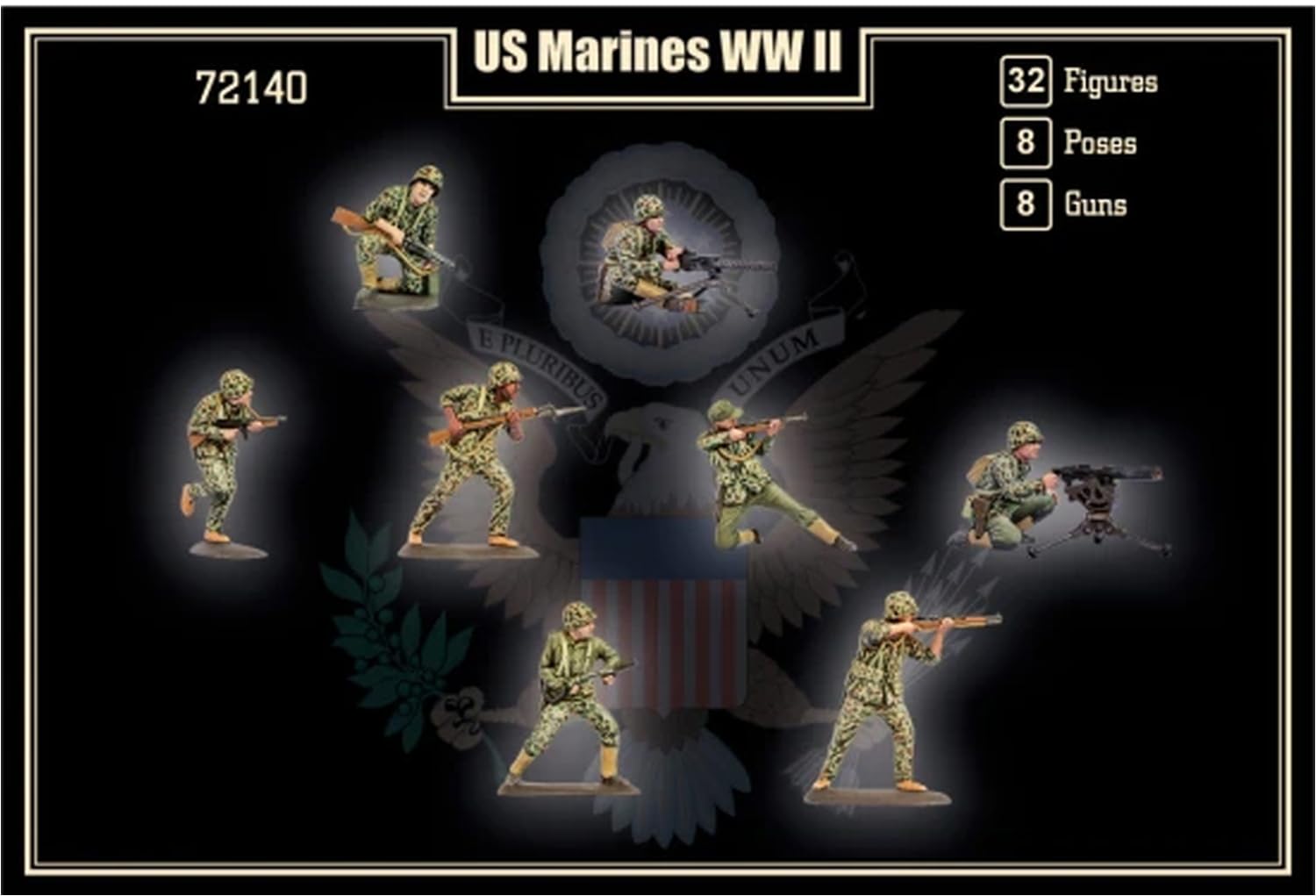 Amazon | マースフィギュア 1/72 アメリカ 海兵隊 8ポーズ・32体入