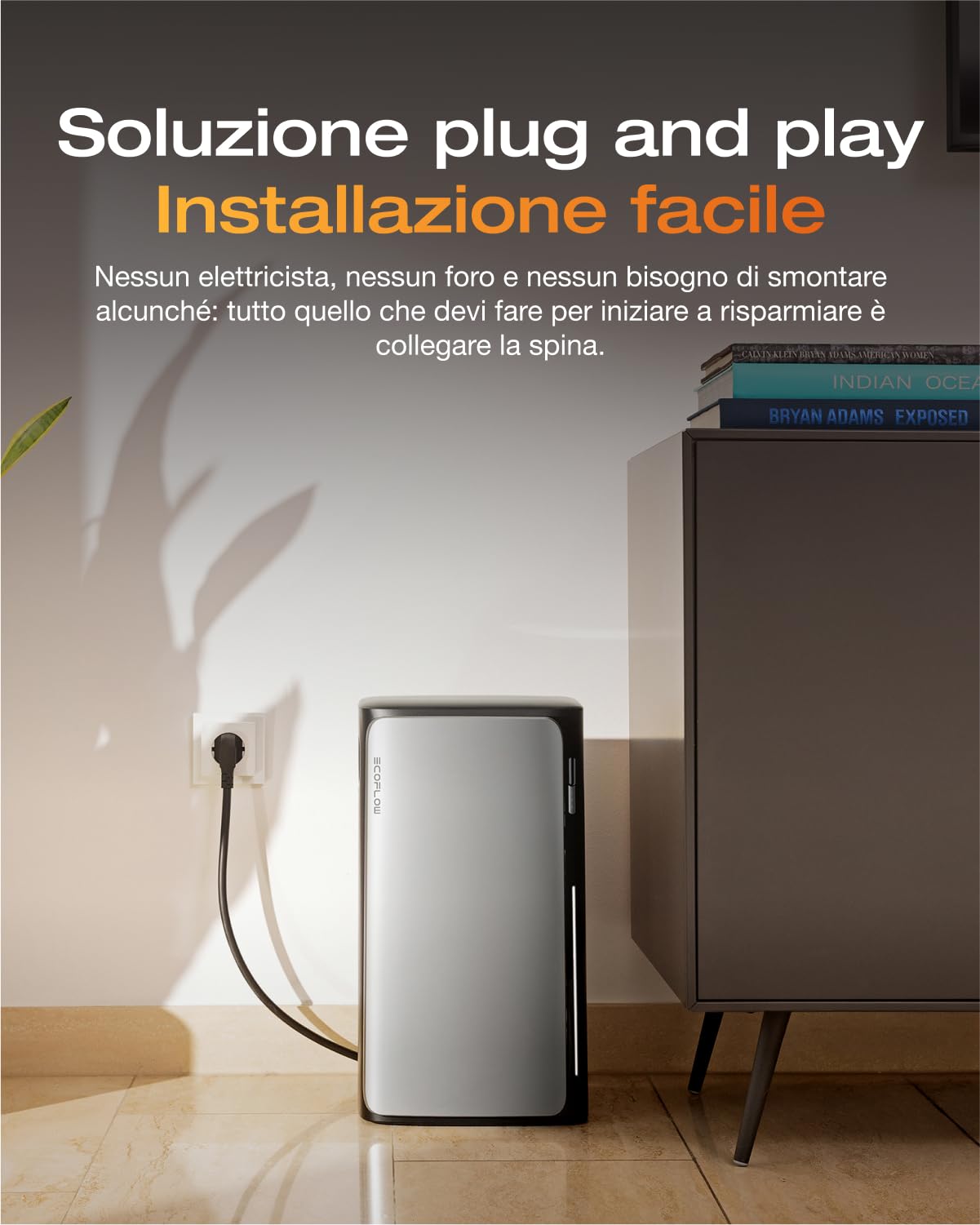 Centrale elettrica da balcone EcoFlow STREAM Max da 1,92 kWh con accumulo a batteria|ingresso solare da 1,8kW|2 MPPT|porte CA singole da 1,2kW|micro inverter|11,52 kWh espandibile|LFP da 6k cicli|AI