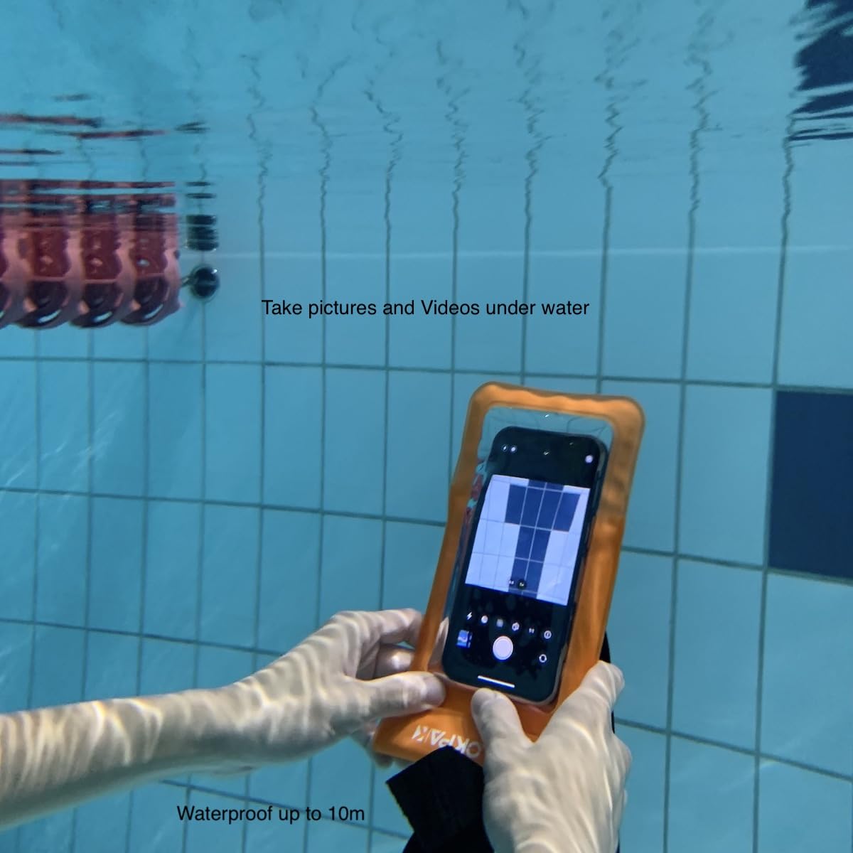 DRLOKPAK surfing waterproof Waist pouch Crossbody Chest Bag Fanny Pack Snorkeling Swimming Bag Beach Floating Dry Phone case holder (Black)