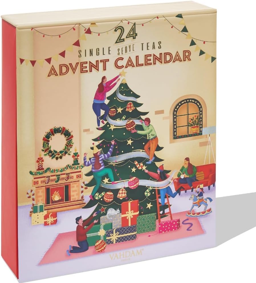 Limited Edition - Advent Calendar 2025 Tea Bags 24 Unique Flavors - Luxury Holiday Gift Box | Christmas Advent Calendar 2025 for Adults | Advent Calendar 2025 Adult Women and Men | VAHDAM