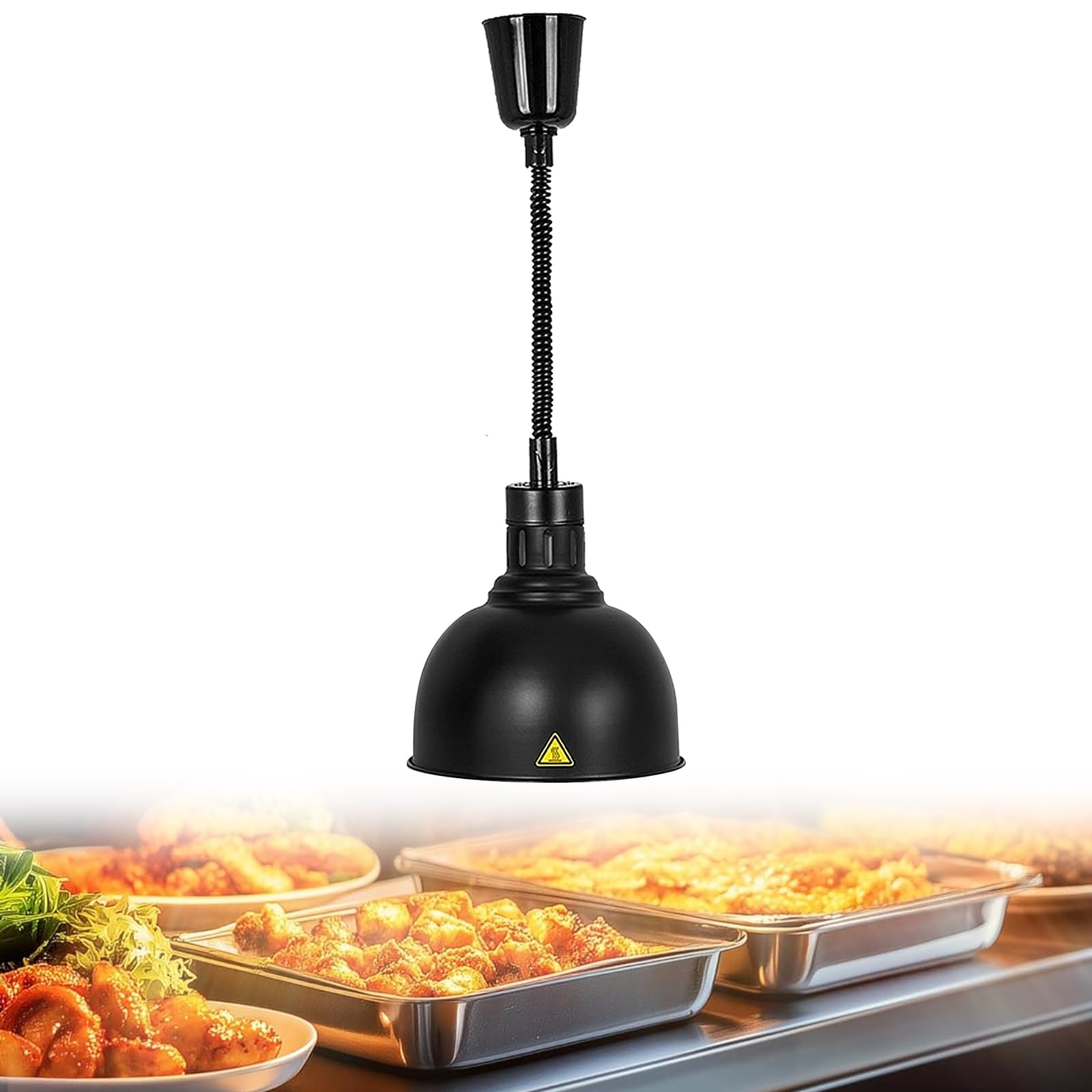 Lámpara de Calor para Alimentos de Acero Inoxidable 250W Extensible