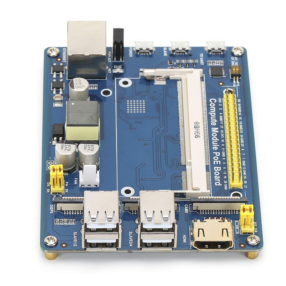 Aramox Scheda di Espansione per Modulo di Espansione PCB con POE 4 Porte USB 2 Porte per Telecamera CSI UART Ethernet DSI per Sviluppatori CM3 3Lite 3 e Progetti Embedded (Scheda di del