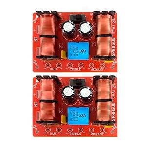 JINGERL 2 stcs 150W 3 Way Audio DIY SPREKER Crossover Filters Hifi Stereo Treble/Alto/Bass 1000Hz/5000Hz Frequentiedividers