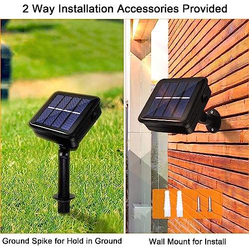 GHONLZIN Solar String Lights Outdoor Rope Lights 33ft 8 Modes 100 LEDs Solar Powered Waterproof Rope Lights for Garden Wedding Christmas Party Holiday Decorations (12M-White) - Image 4