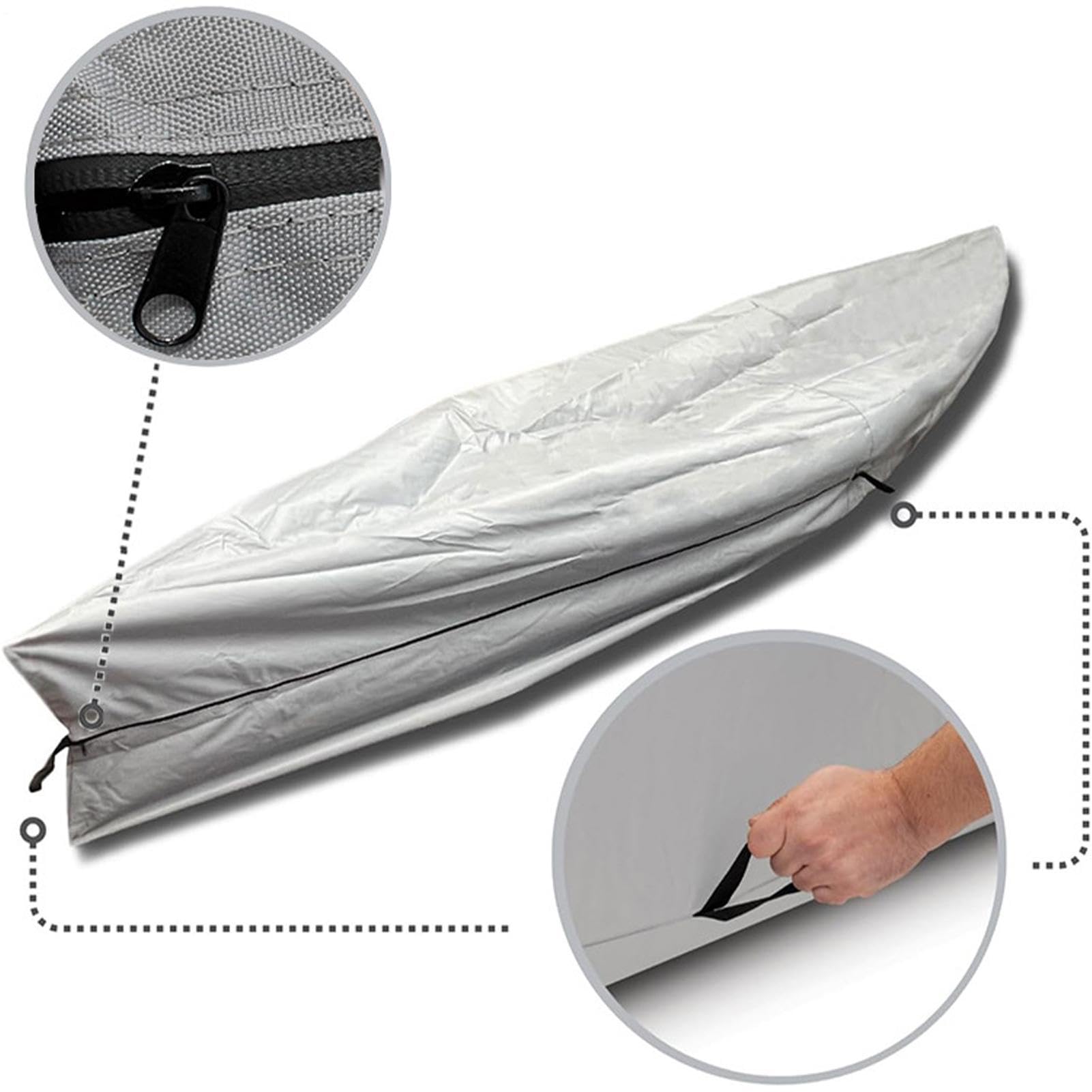 Kanu-Abdeckung 420D Oxford strapazierfähige UV-beständige wasserdichte | SUP-Hülle für Angelboot, Kanu, Paddelboard, Anhänger, Campingausflüge, Anlegestelle