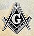 Masonic Logo Patch Black Iron On Embroidered Freemason Mason G Square Compass