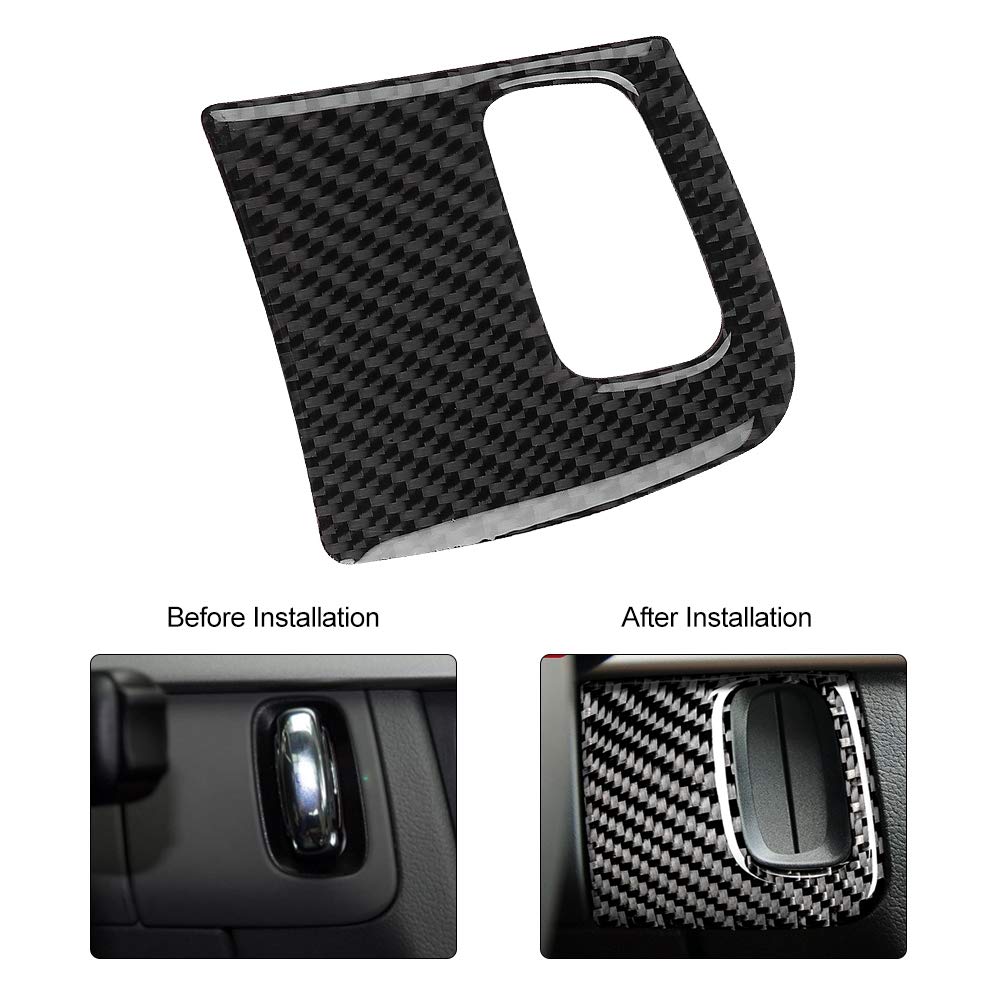 Car Interior Key Hole Frame Cover Trim Fit for A4/B8/A5/8T/S5 2008 2009 2010 20112012 2013 20142015, Carbon Fiber Keyhole Cover Trim Car Accessories
