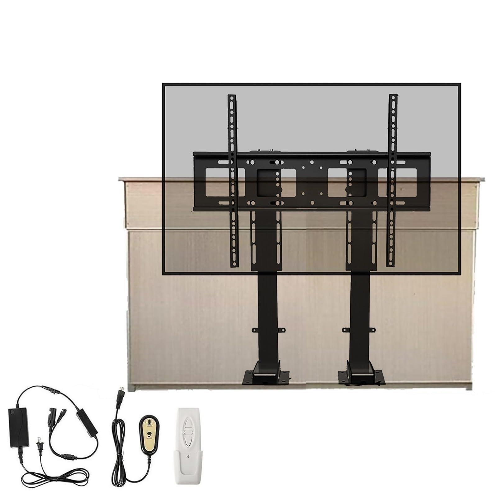 Supporto TV con Sollevamento Elettrico - Supporto TV da Pavimento - Supporto TV Telescopico Motorizzato con Sollevamento Automatico, per TV da 55-120 Pollici