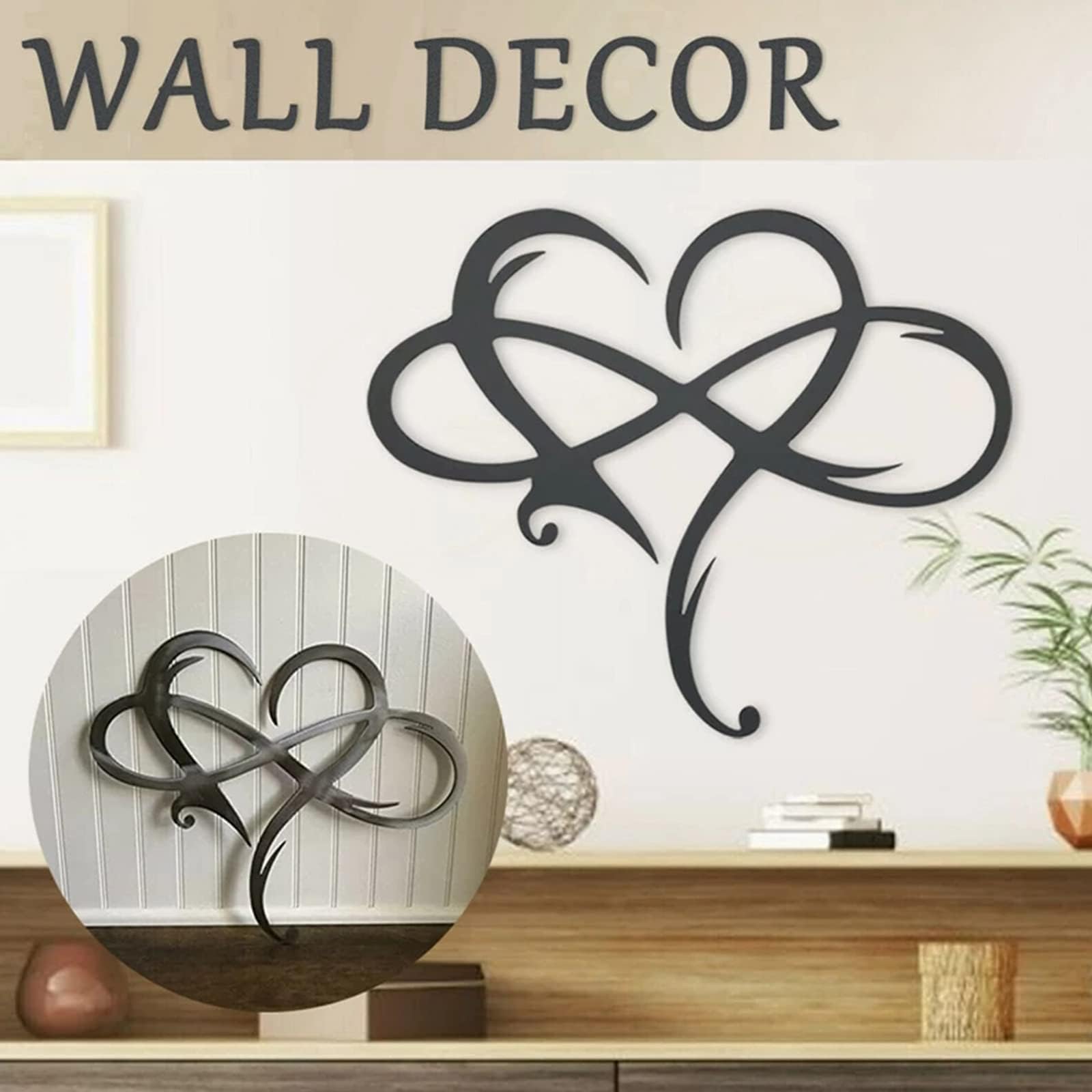WMLBK Infinity Heart Metal Wall Decor - Image 2
