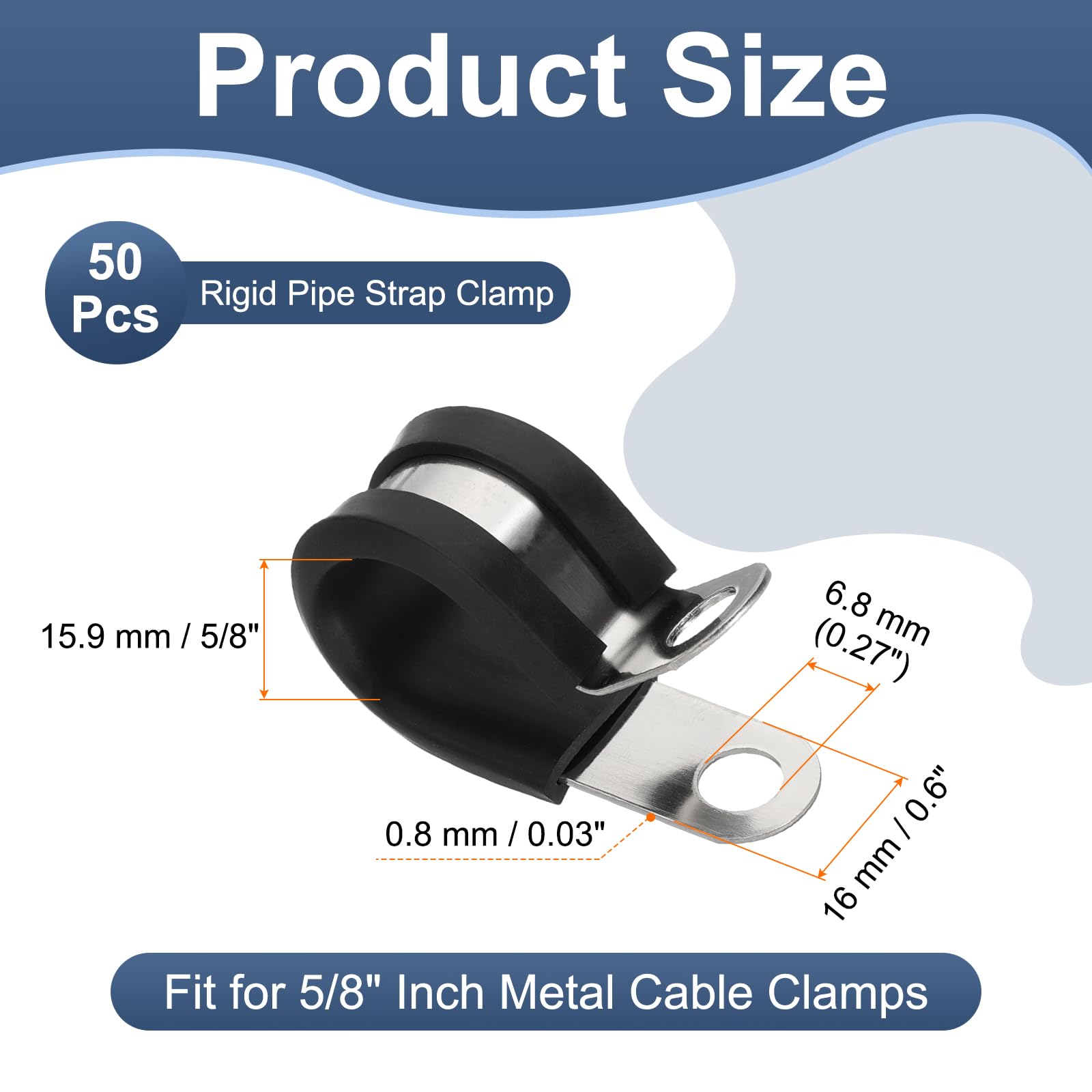 PATIKIL 5/8 Inch Cable Clamps - Image 2