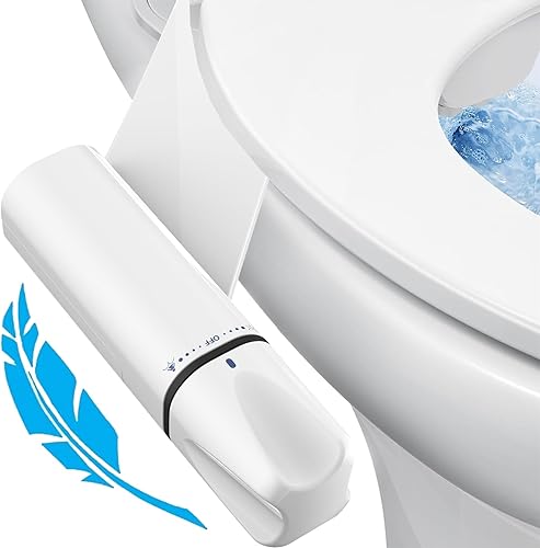 BELLEARLY Dual Nozzle Bidet Attachment for Toilet Seat (Feminine and Posterior Wash), Adjustable Water Pressure, Self-Cleaning Nozzle, Postpartum