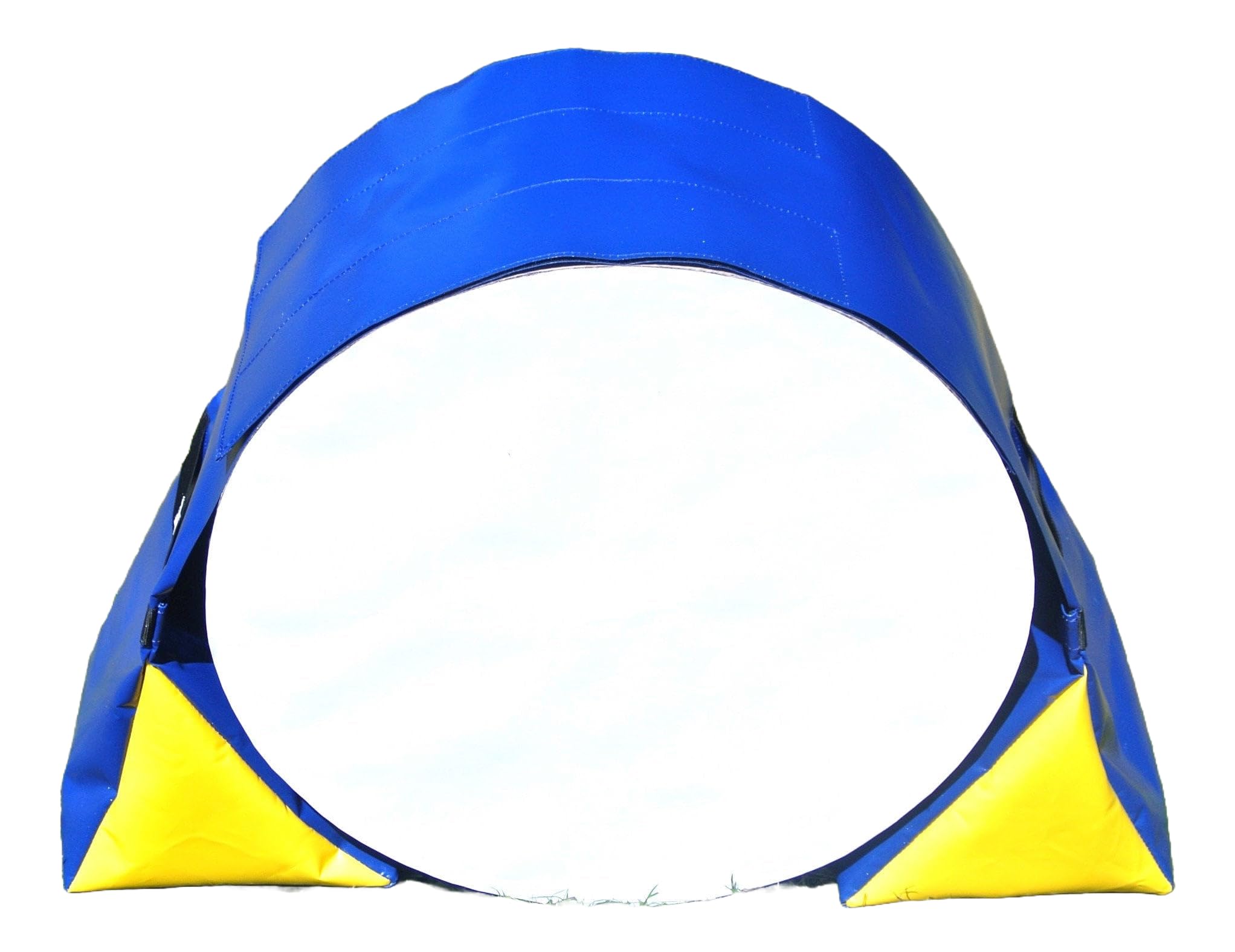 Dog Agility Training Tunnel Sandbags Adjustable (60cm - 80cm) Indoor Outdoor Apparatus UV PVC (Blue/Yellow) *Tunnel Not Included*
