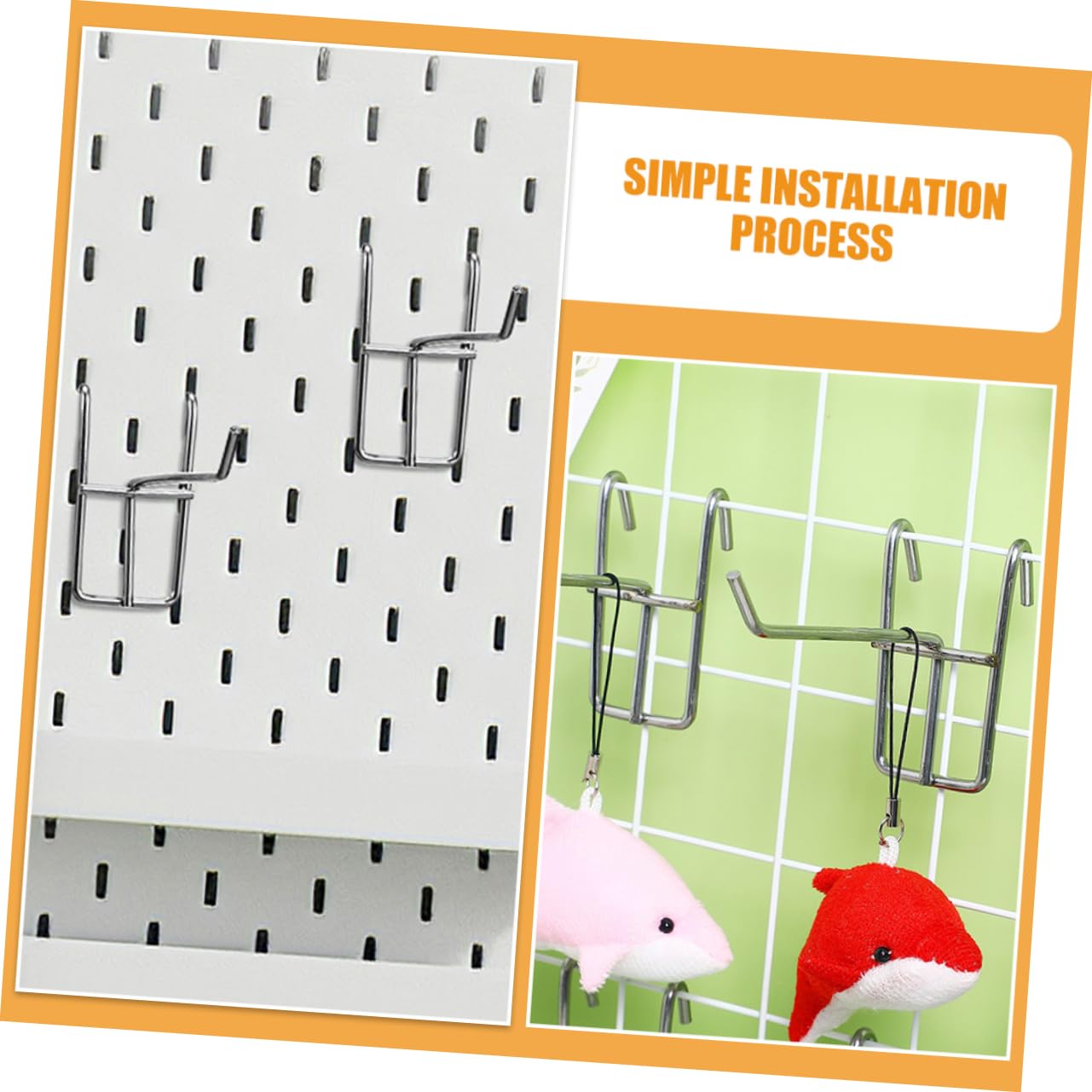 TOPBATHY 40stücke Gitterwandhaken Für Gitterwand-display Grid Wand Panel Aufhänger Gitterregal-aufhängehaken Gitterwand-mehrzweckhaken Für Shop Und Garagen